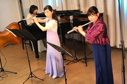 川崎の音楽教室講師がフルートのコンサートに出演